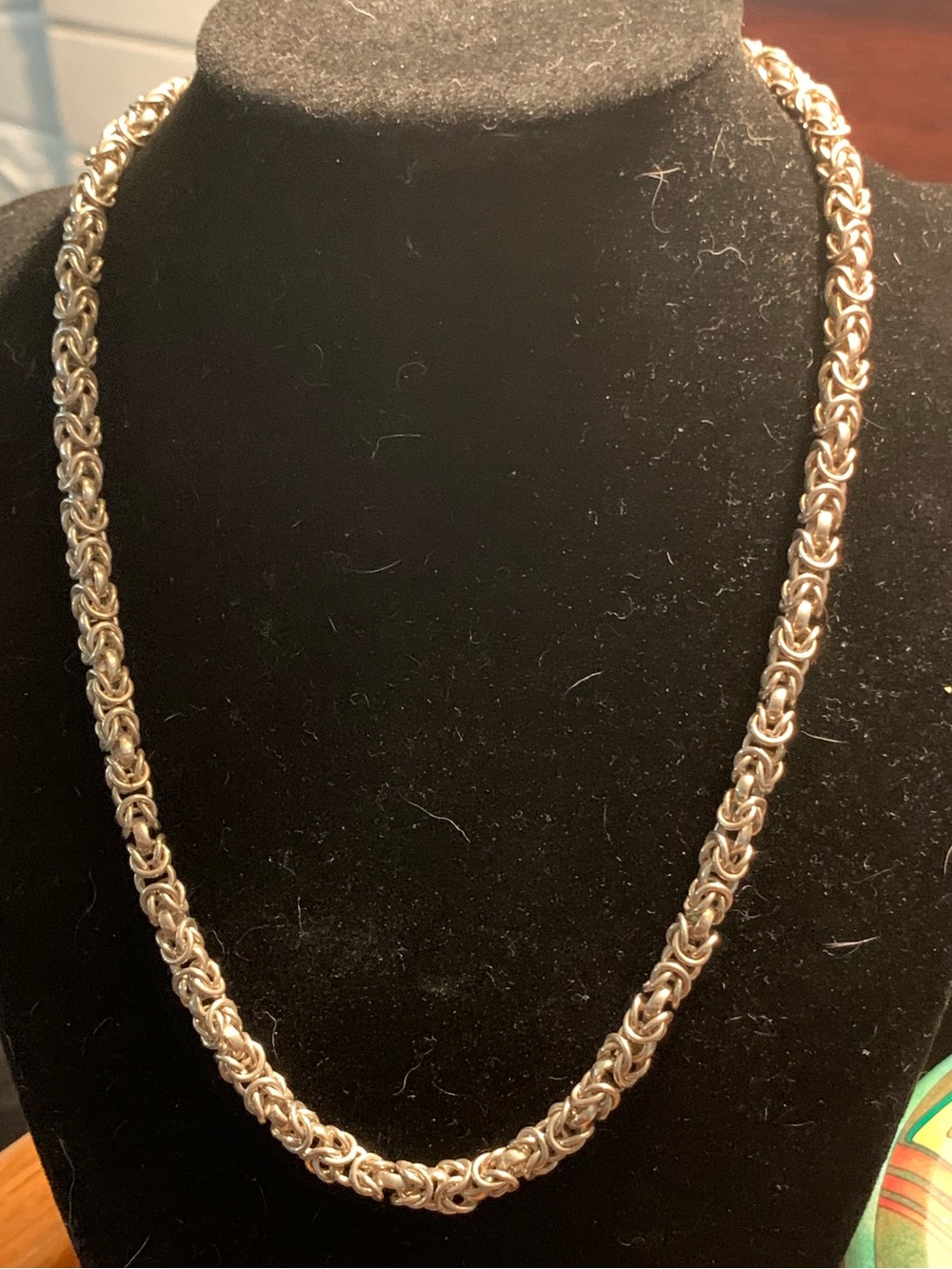 925 Sterling Silver Byzantine-Style Chain Necklace